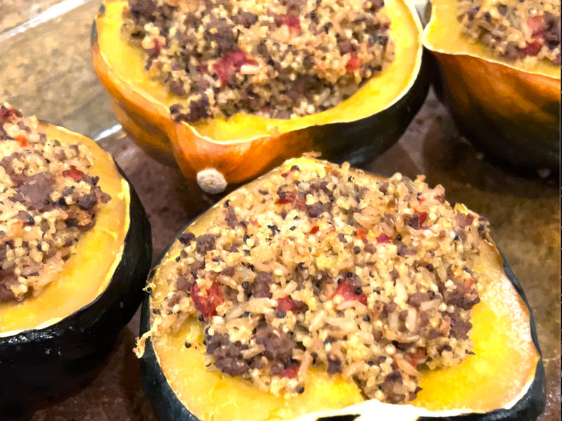Fall Flavors: Stuffed Acorn Squash {GF, DF}